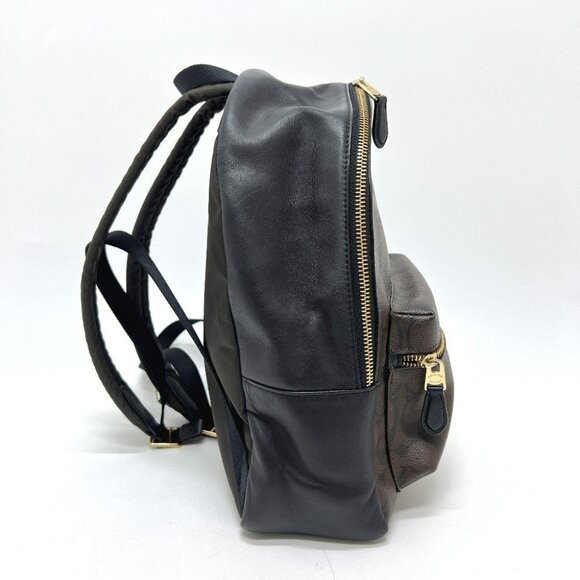 COACH F32200 Charlie Signature Backpack Bag PVC/Leather Brown - Picture 3 of 16